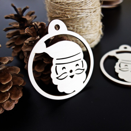 Karácsonyi dísz - Mikulás, méret: 79x90 mm