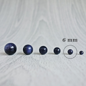 Aventurine kék - gyöngy ásvány - FI 6 mm