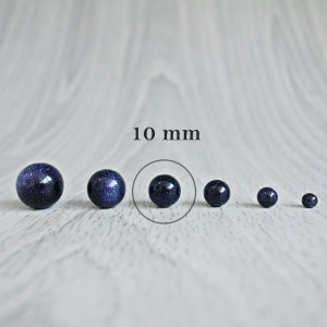 Aventurine kék - gyöngy ásvány - FI 10 mm