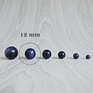 Aventurine kék - gyöngy ásvány - FI 12 mm