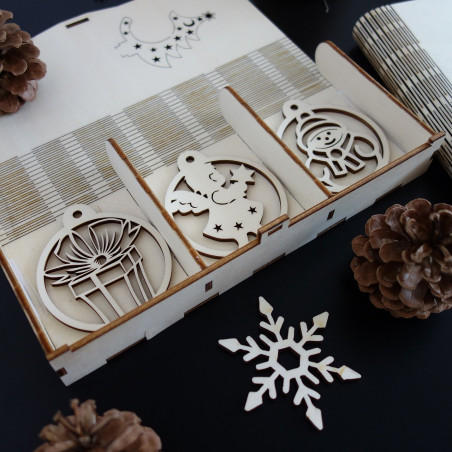 Fa karácsonyi díszek, 1 darab-18 darab