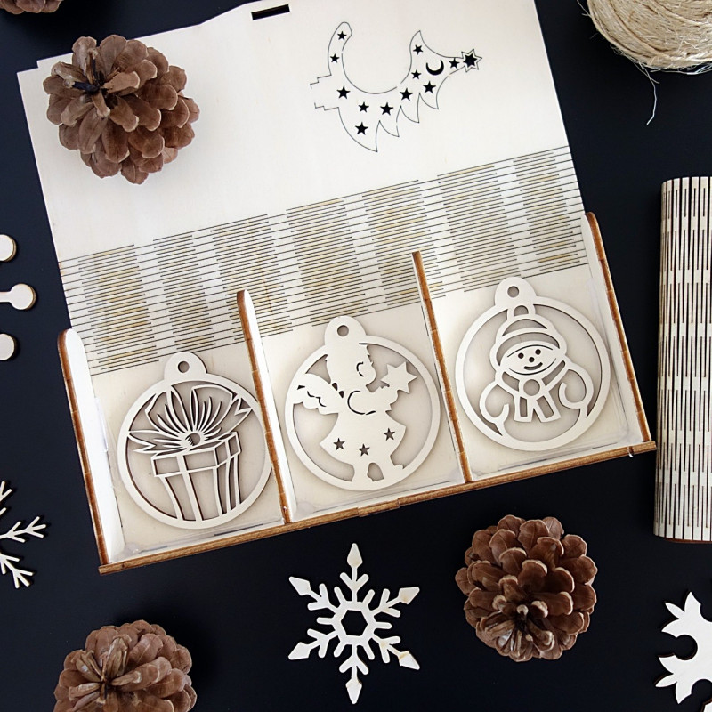 Fa karácsonyi díszek, 1 darab-18 darab