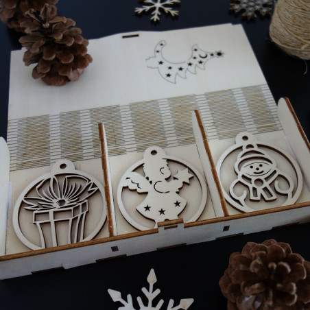 Fa karácsonyi díszek, 1 darab-18 darab