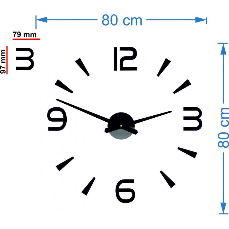 Modern falióra öntapadós Stor 2D plexi