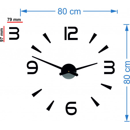 Modern falióra öntapadós Stor 2D plexi