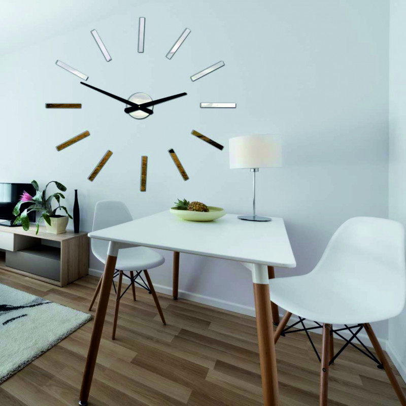Modern falióra 2D plexi TÜKÖR rudakkal