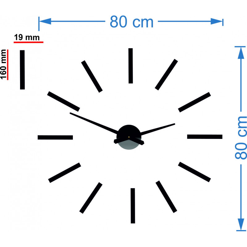Modern falióra pálcika 2D plexi tükör