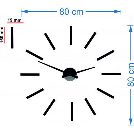 Modern falióra pálcika 2D plexi tükör