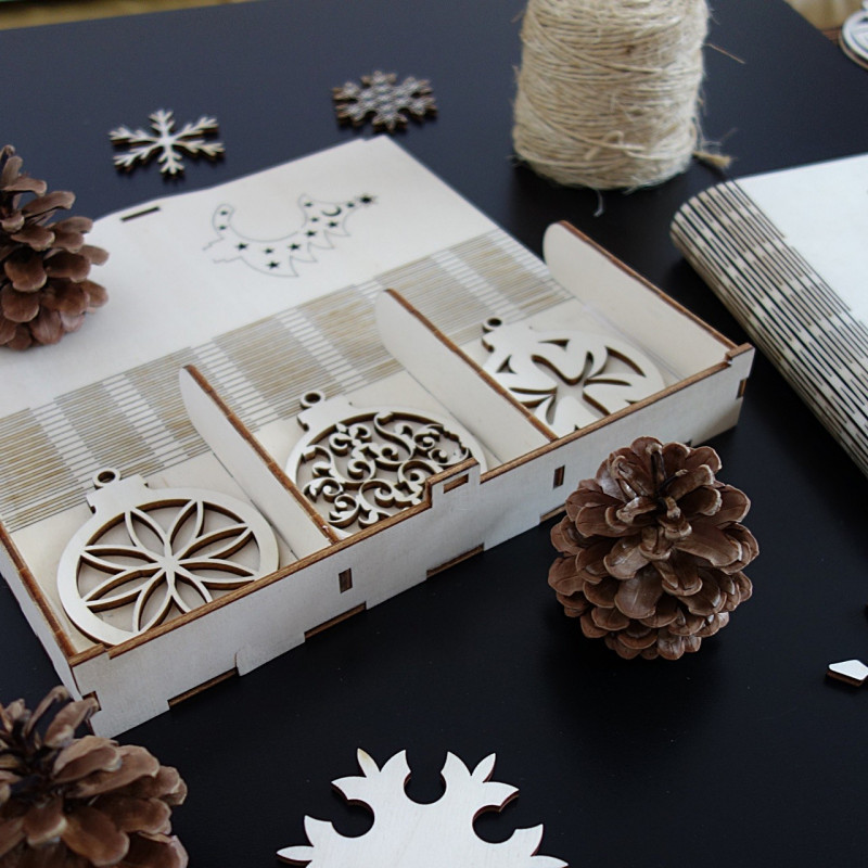 Karácsonyi karácsonyi dekoráció, 1 set-18 darab