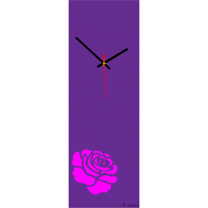 Falióra rózsa (modern óra a falon) szín: rózsaszín rózsa
