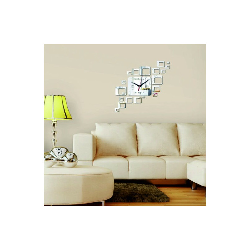 Modern, négyzet alakú falióra 50x40 cm FIGARO