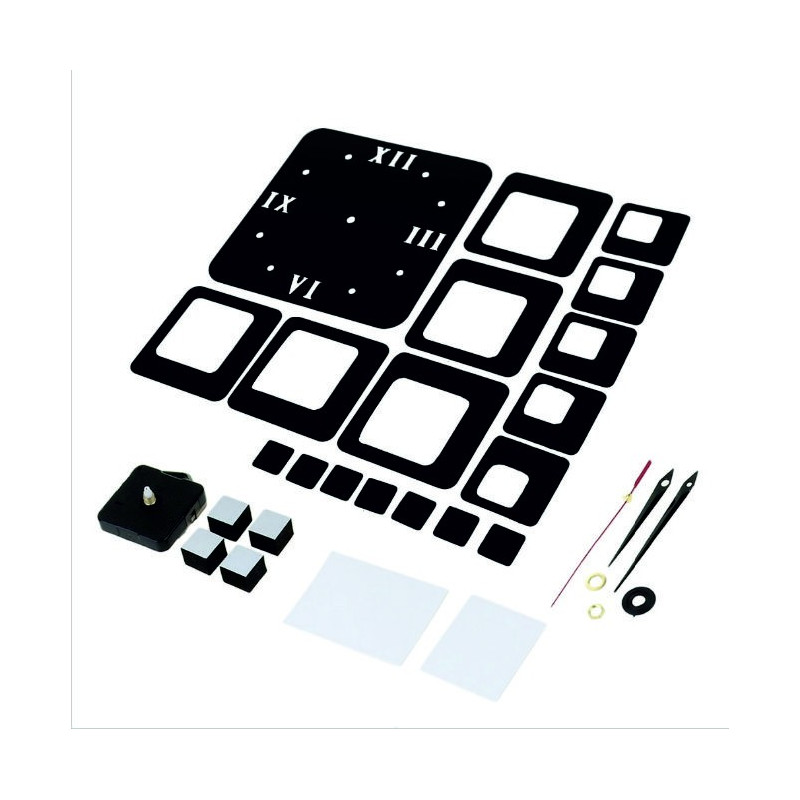 Modern, négyzet alakú falióra 50x40 cm FIGARO