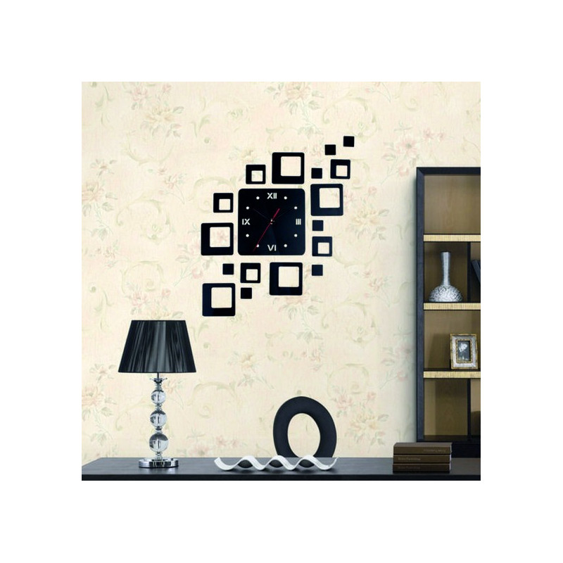 Modern, négyzet alakú falióra 50x40 cm FIGARO