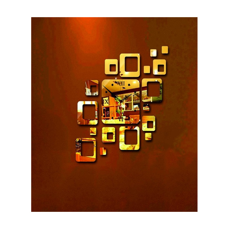 Modern, négyzet alakú falióra 50x40 cm FIGARO