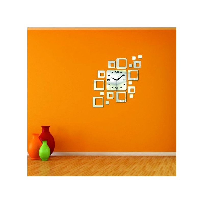 Modern, négyzet alakú falióra 50x40 cm FIGARO