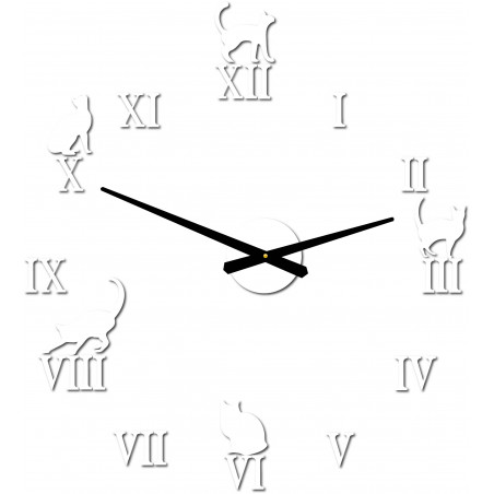 CAFORD 2D macskás falióra saját készítésű