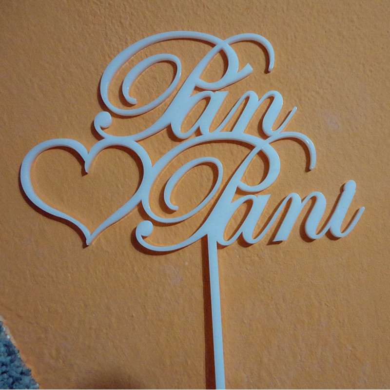 Műanyag barázda díszítés torta úriember és szeretője. Méretek: 150 x 222 mm