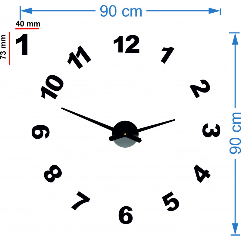 Design falióra ragasztó PLEXI számok OPTIC