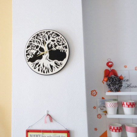 Falióra életfa anyaga rétegelt lemez nyárfa és fekete MDF