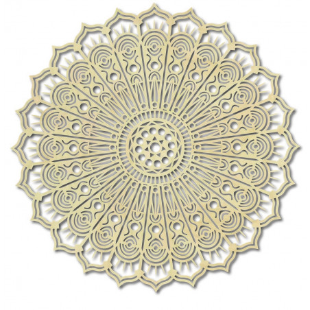 Mandala békevirág fa falfestmény rétegelt lemezből, SILVIA Mandala békevirág fa falfestmény rétegelt lemezből, SILVIA