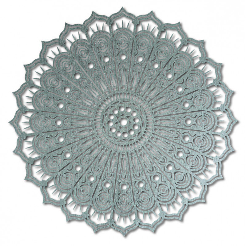 Mandala békevirág fa falfestmény rétegelt lemezből, SILVIA