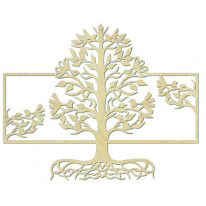 Fából készült fali kép gyökér fa rétegelt lemezből nyárfa MALFEL 2