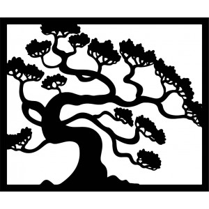 Fából készült kép a falon egy bonsai fa fa rétegelt lemez DRAZSKA 2