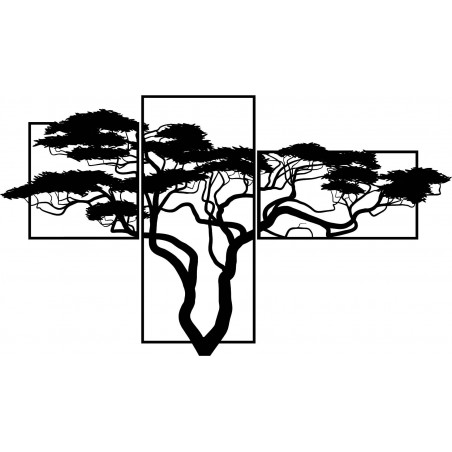 BONSAI fa falfestmény. A festmény három részből áll. SKALICA