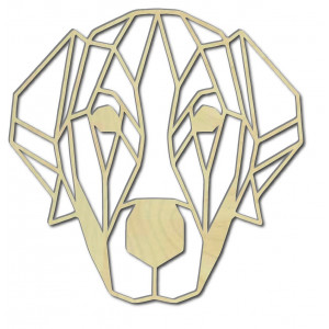 STYLESA modern falfestmény kutya rétegelt lemezből PR0229 HAFFF fekete 2