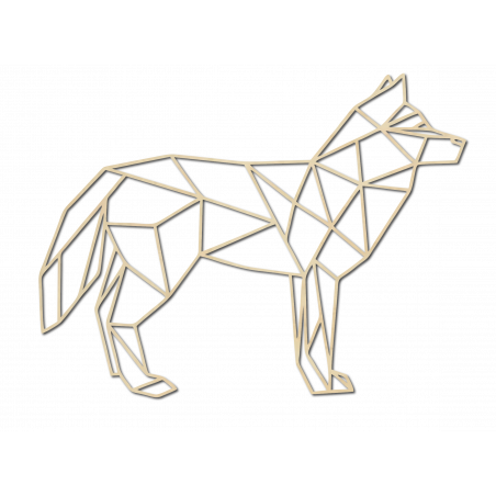 STYLESA faragott rétegelt lemez falfestmény, farkas, PR0231, fekete STYLESA faragott rétegelt lemez falfestmény, farkas, PR0231, fekete