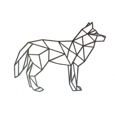 STYLESA faragott rétegelt lemez falfestmény, farkas, PR0231, fekete STYLESA faragott rétegelt lemez falfestmény, farkas, PR0231, fekete