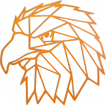 STYLESA Faragott falfestmény geometrikus formákból, sas mintával PR0234 fekete