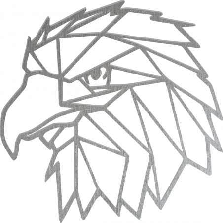 STYLESA Faragott falfestmény geometrikus formákból, sas mintával PR0234 fekete