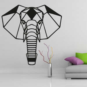 XMOMO faragott kép a falon elefánt PR0237 fekete