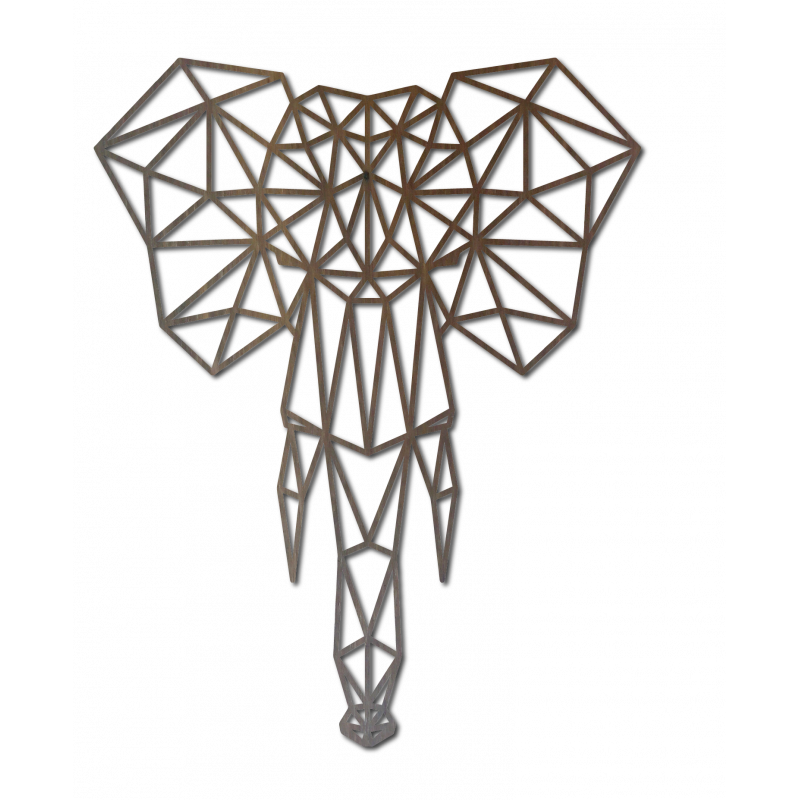 STYLESA Fa kép rétegelt elefánton PR0238 fekete  fal tetoválás