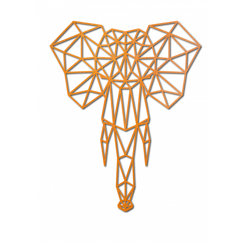 STYLESA Fa kép rétegelt elefánton PR0238 fekete  fal tetoválás