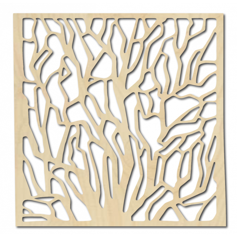 Faragott fából készült falikép rétegelt lemezből KVADERR