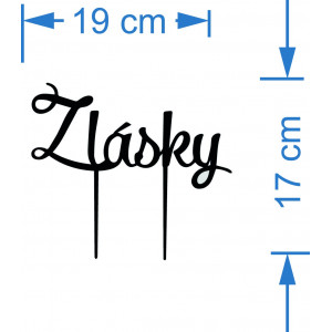 Műanyag mélyedés - tortadísz "From love" - ​​Méret 190 x... 2