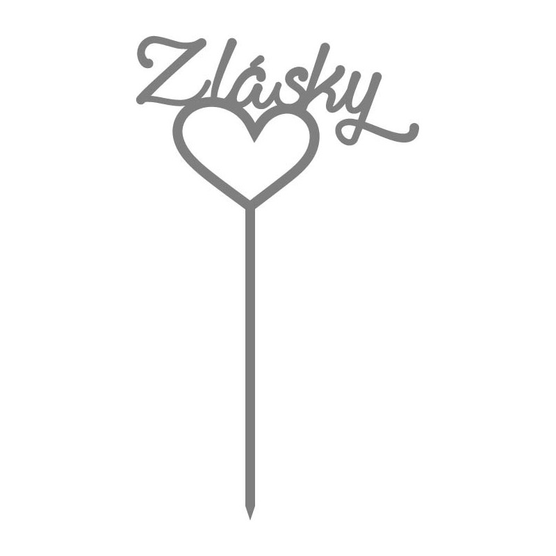 Műanyag szerelem tortadísz Méret 130 x 180 mm