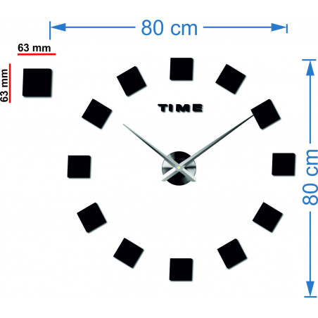 Fali óra Rozsdamentes acél Fali óra Rozsdamentes acél