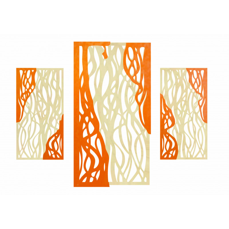 Csodálatos kép a fából készült furnérlemez FLORALIS falán