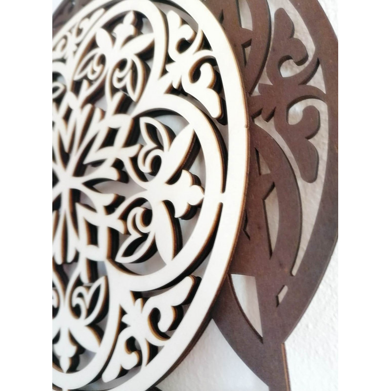 Magával ragadó falikép fából készült rétegelt lemezből HAFFRA