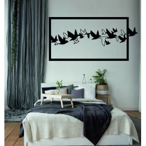 An eye-catching picture on the wall Carved wood plywood birds THE SKY