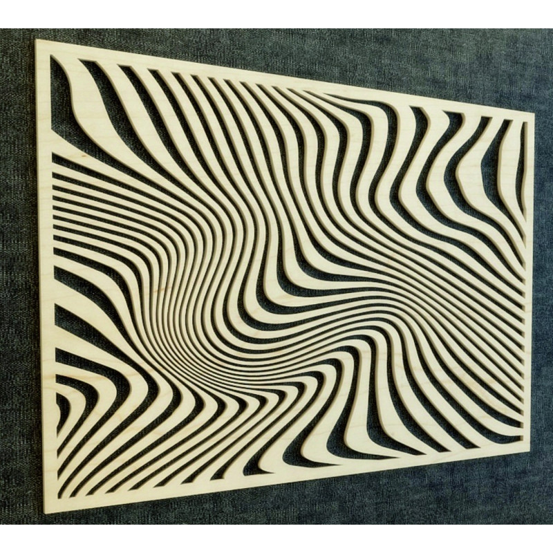 Varázslatos falikép fából készült rétegelt lemezből