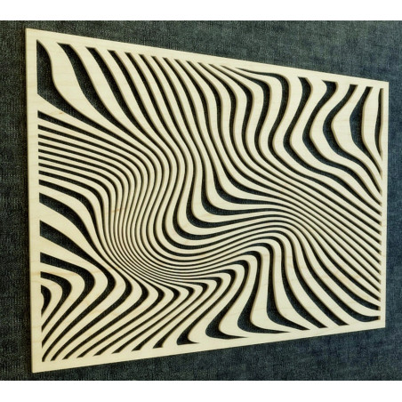 Varázslatos falikép fából készült rétegelt lemezből