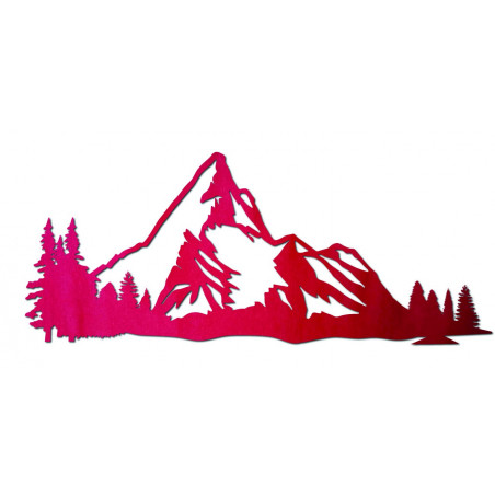 Hegyek falfestmény fából készült rétegelt lemezből természet