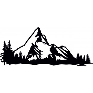 Hegyek falfestmény fából készült rétegelt lemezből természet 2