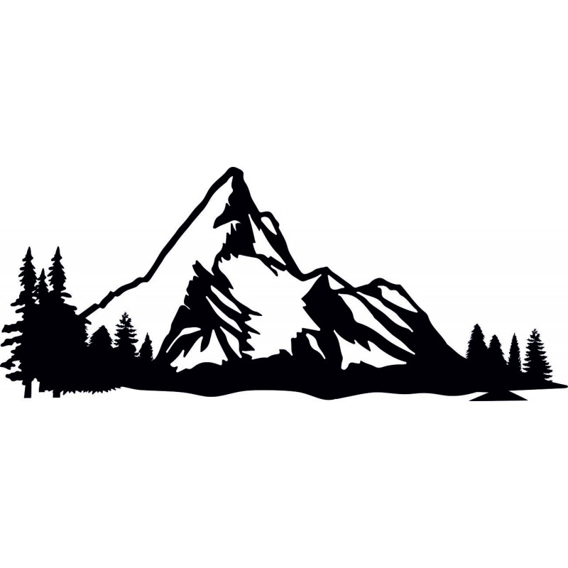 Hegyek falfestmény fából készült rétegelt...