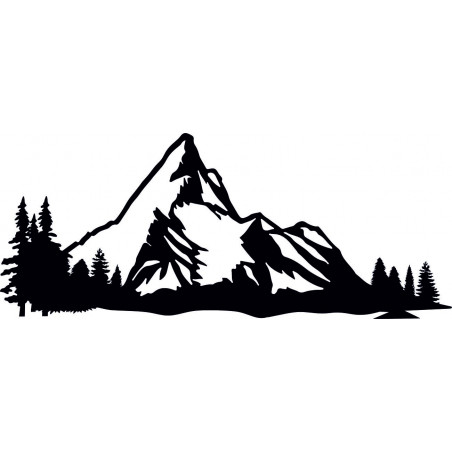 Hegyek falfestmény fából készült rétegelt lemezből természet