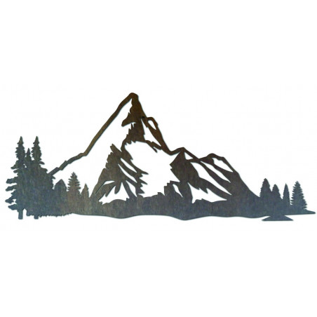 Hegyek falfestmény fából készült rétegelt lemezből természet